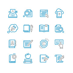 Set of Copywriting Vector Icons
