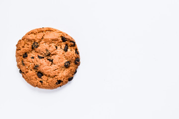 chocolate cookies on a white background