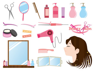 女性　横顔　美容　美容院　美容室