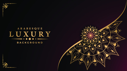 Luxury ornamental mandala design background  with royal arabesque pattern arabic islamic east style.  ornament elegant
 invitation wedding card , invite , backdrop cover banner illustration 