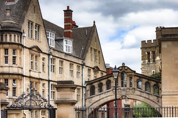 Oxford in England in early Spring with clouds during the day