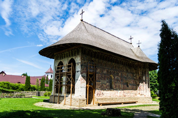 The orthodox monastery Humor.  UNESCO World Heritage Site. Suceava county, Romania.