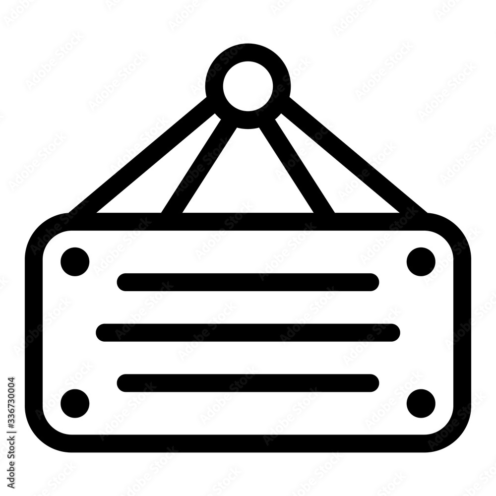 Poster shopping board icon. outline shopping board vector icon for web design isolated on white background