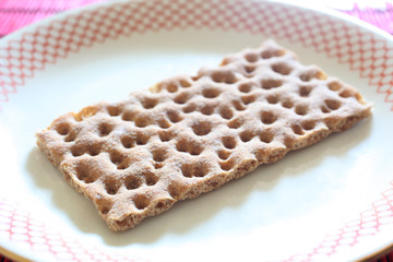 wholegrain rye crackers  with copy space for your text