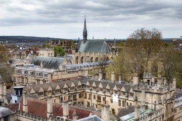 Oxford in England in early Spring with clouds during the day