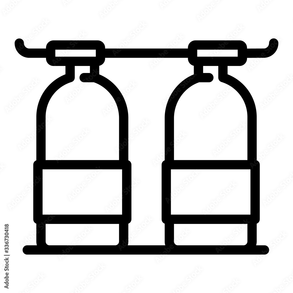 Aufkleber oxygen tanks icon. outline oxygen tanks vector icon for web design isolated on white background