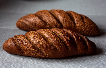 Loaf Of Rye Bread close-up 