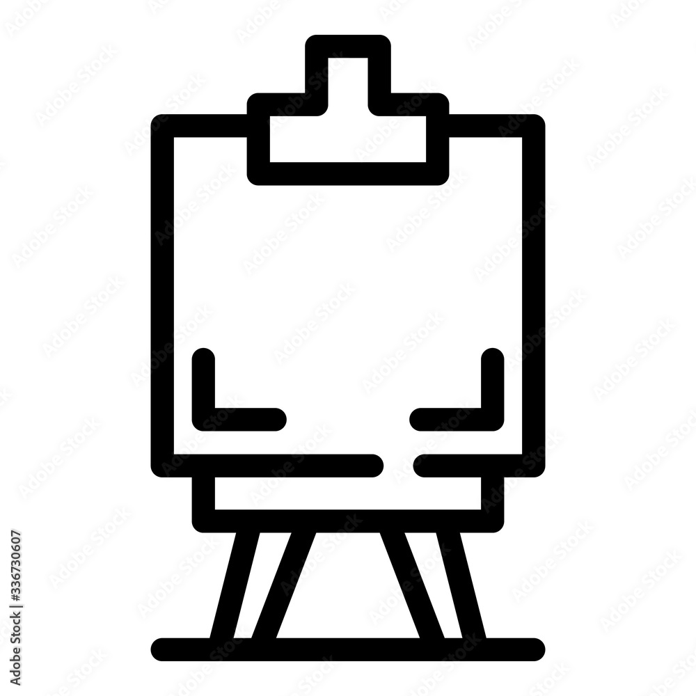Poster easel icon. outline easel vector icon for web design isolated on white background