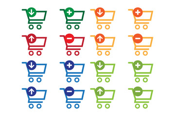 Shopping cart icon isolated on white background. Vector