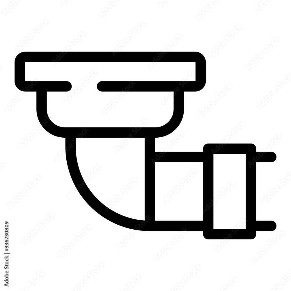 Poster architecture gutter icon. outline architecture gutter vector icon for web design isolated on white b
