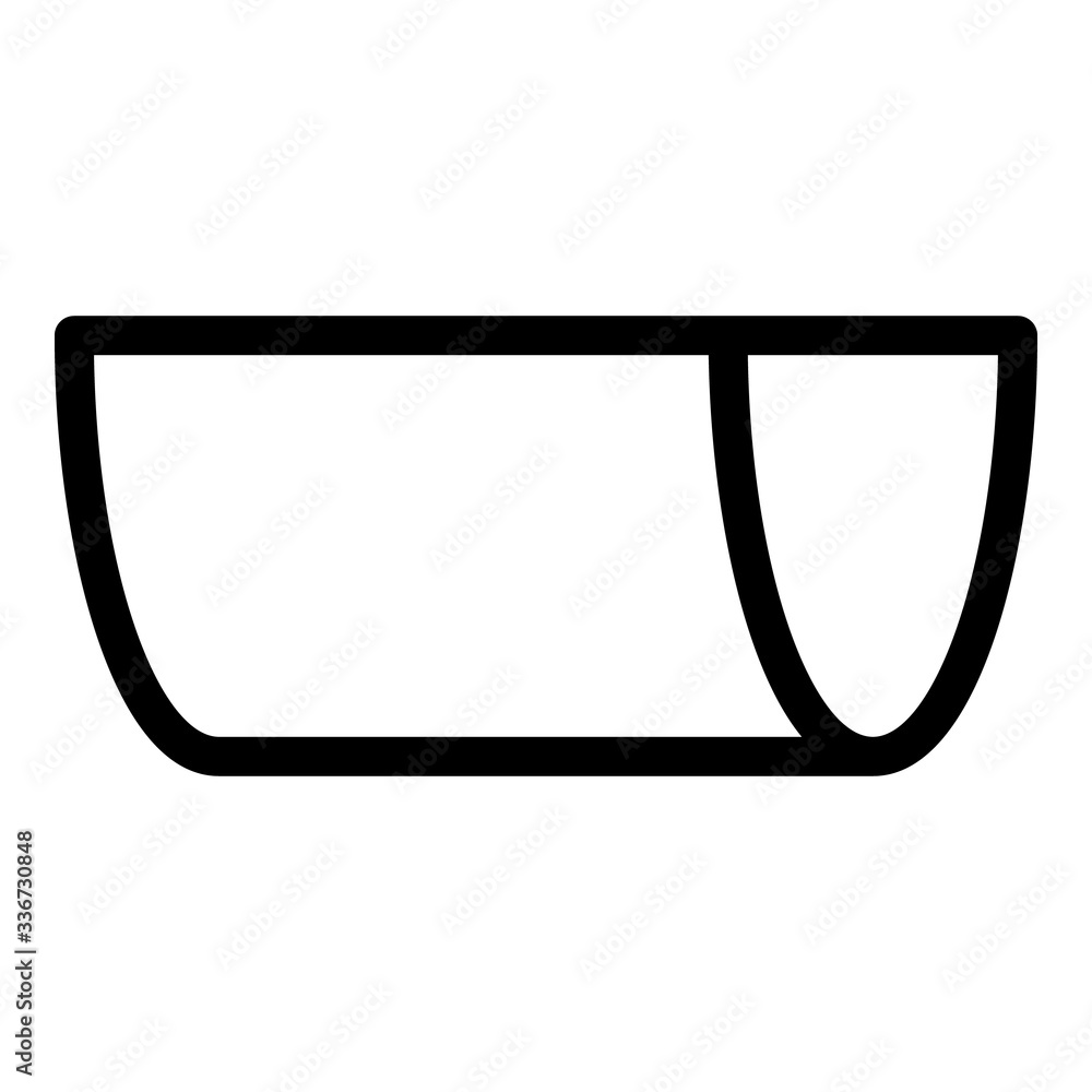 Poster chute gutter icon. outline chute gutter vector icon for web design isolated on white background