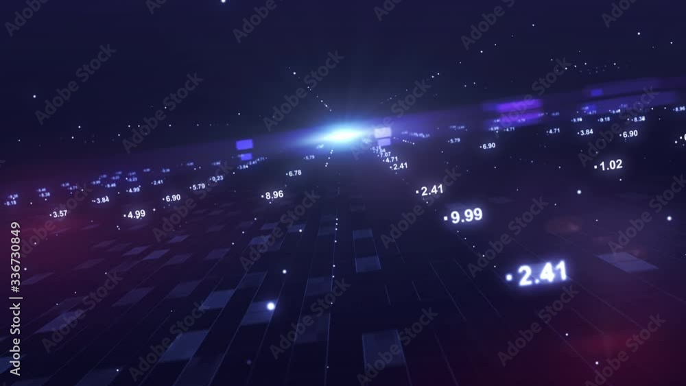 Aufkleber big data visualization, grid data driven technology futuristic digital background Social network or business analytics representation
