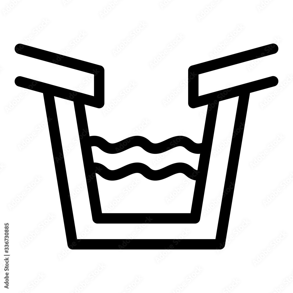 Poster trough gutter icon. outline trough gutter vector icon for web design isolated on white background