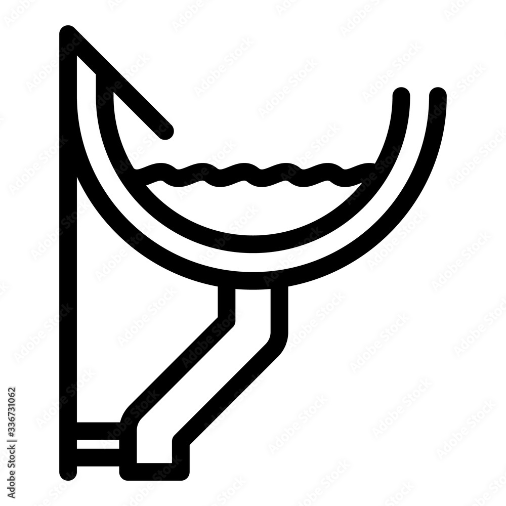 Poster downspout gutter icon. outline downspout gutter vector icon for web design isolated on white backgro