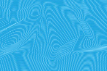 Naklejka na ściany i meble Blue Wave Lines Pattern Abstract Background. Vector