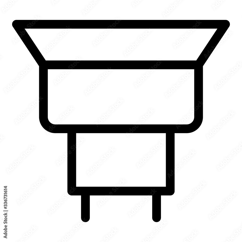Poster maintenance gutter icon. outline maintenance gutter vector icon for web design isolated on white bac