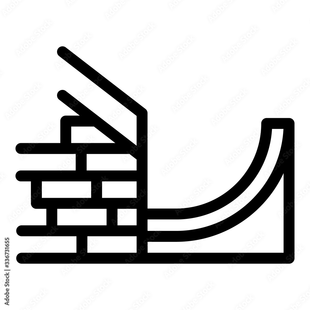 Poster pipe gutter icon. outline pipe gutter vector icon for web design isolated on white background