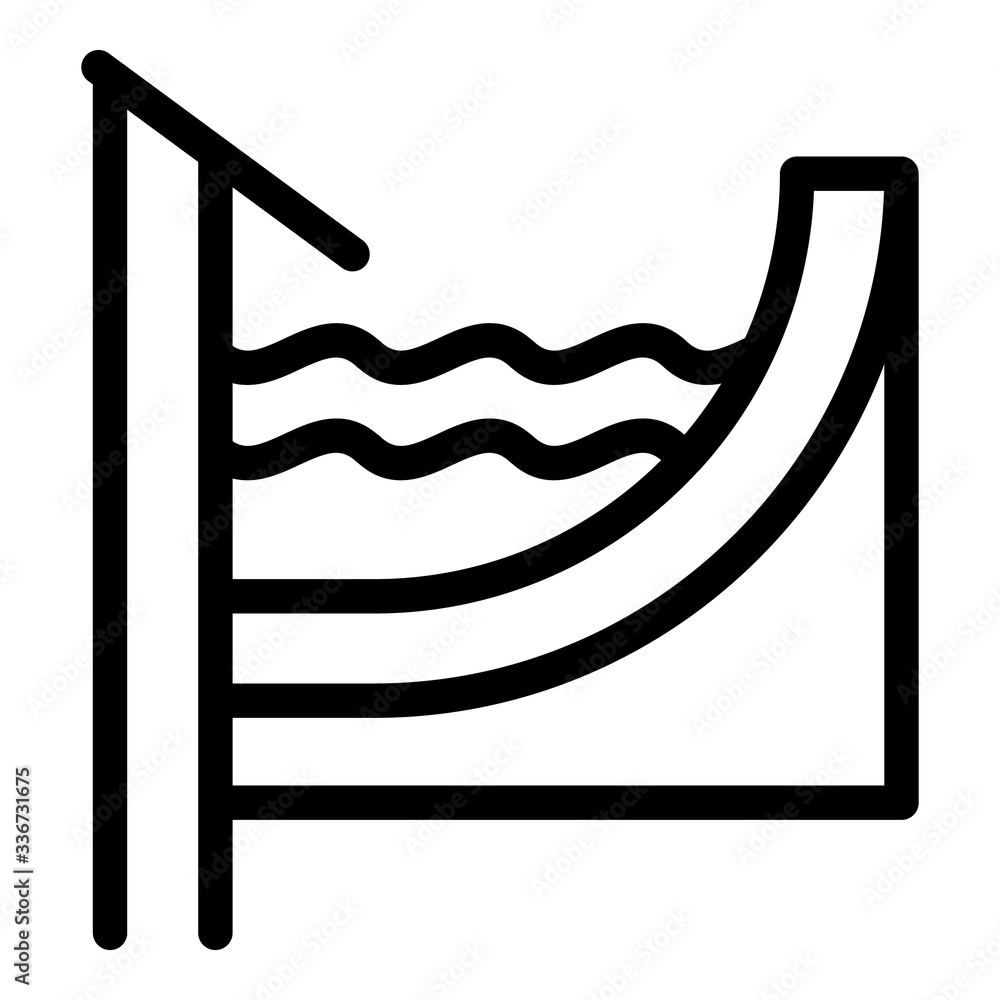 Poster water in gutter icon. outline water in gutter vector icon for web design isolated on white backgroun