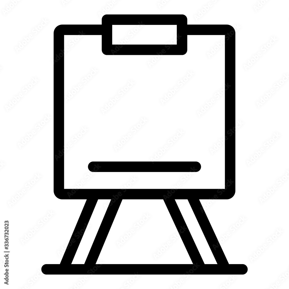 Poster school easel icon. outline school easel vector icon for web design isolated on white background
