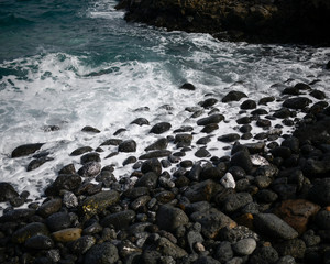 waves on the rocks