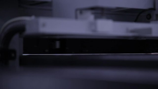 Detail shot of a digital printer in operation