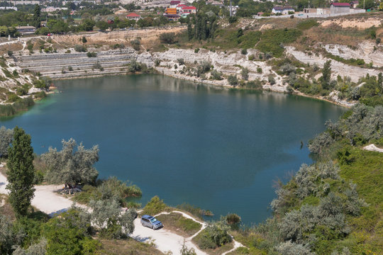 Holy Martyr Clement Lake in Inkerman, Sevastopol, Crimea