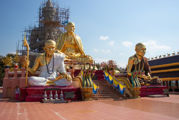 A beautiful view of buddhist temple Wat Saeng Kaew at Chiang Rai, Thailand.