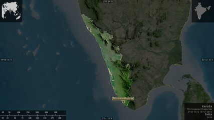 Kerala, India - composition. Satellite © Yarr65