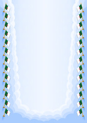 Obraz premium Vertical frame and border with Algeria flag