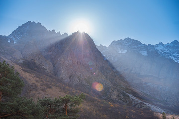 snowy mountains of the Caucasus.