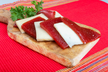 Cheese with Guava Dessert. Typical in Brazil, Cuba and the Caribbean. 