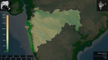 Maharashtra, India - composition. Physical © Yarr65