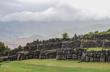 Sacsayhuaman Inca ruins at Cusco, Peru, no people