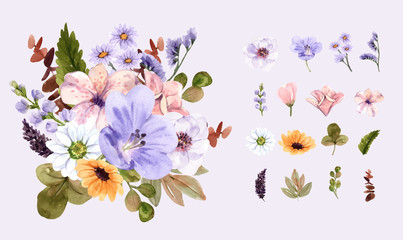 bouquet floral for design