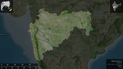 Maharashtra, India - composition. Satellite © Yarr65