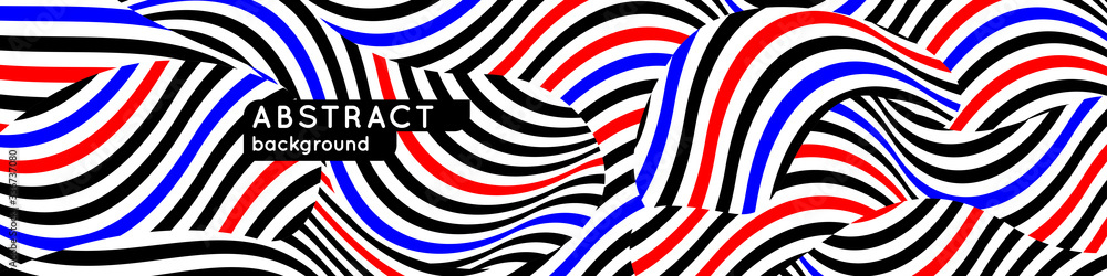 Poster abstract background with dynamic contrasting waves. modern vector illustration.