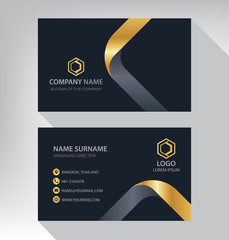 Luxury and modern. vector business card template. design black and gold color