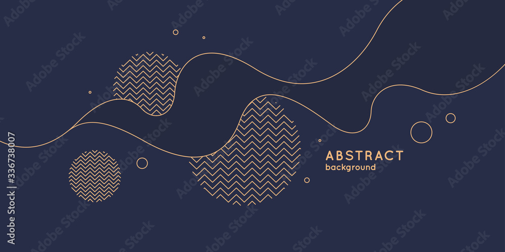 Poster poster with dynamic waves. vector illustration in minimal flat style.