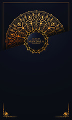 Luxury mandala background with arabesque pattern arabic islamic east style for Wedding card, book cover.
