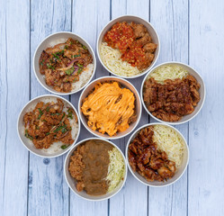 Mixed Selection of Fried Chicken Dishes  9