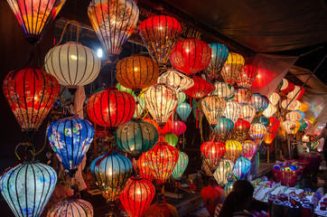 Variety of silk lantern in Vietnam, Hoi An