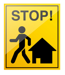 外出自粛のサイン