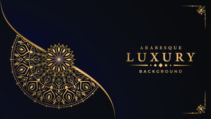 Luxury mandala background with arabesque pattern arabic islamic east style for Wedding card, book cover.
