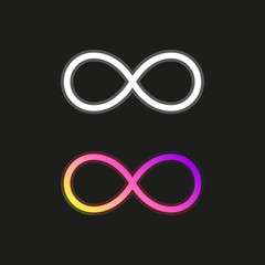 Neon infinity symbols