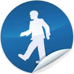 Sticker protection obligatoire de passage des piétons (isolé)