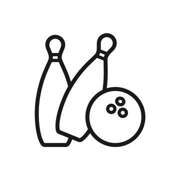 bowling vector icon in trendy flat style