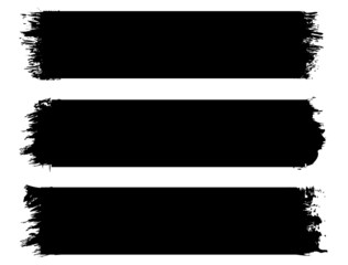 Black grunge banners.Grunge stripes.