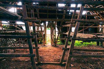 The Vinales Valley (Valle de Vinales), popular tourist destination. Tobacco plantation. Pinar del Rio, Cuba.