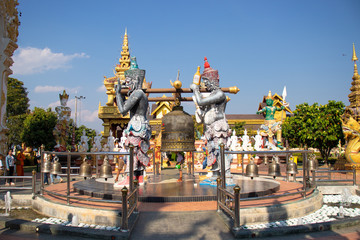 A beautiful view of buddhist temple Wat Saeng Kaew at Chiang Rai, Thailand.