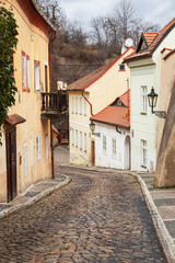 Fototapeta na wymiar Narrow old street in Prague